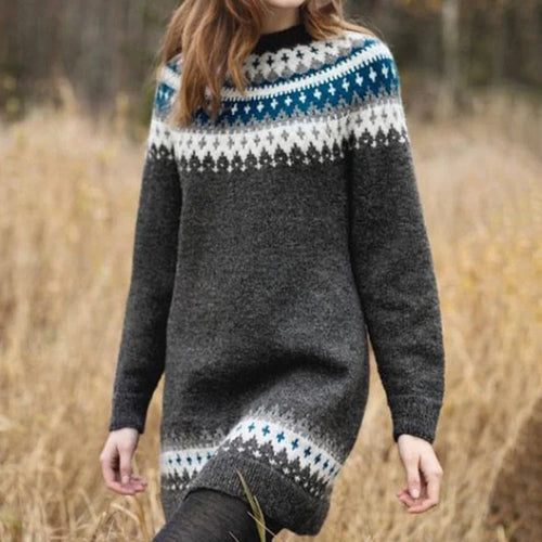 Mirea - Pull en laine haut de gamme au style élégant
