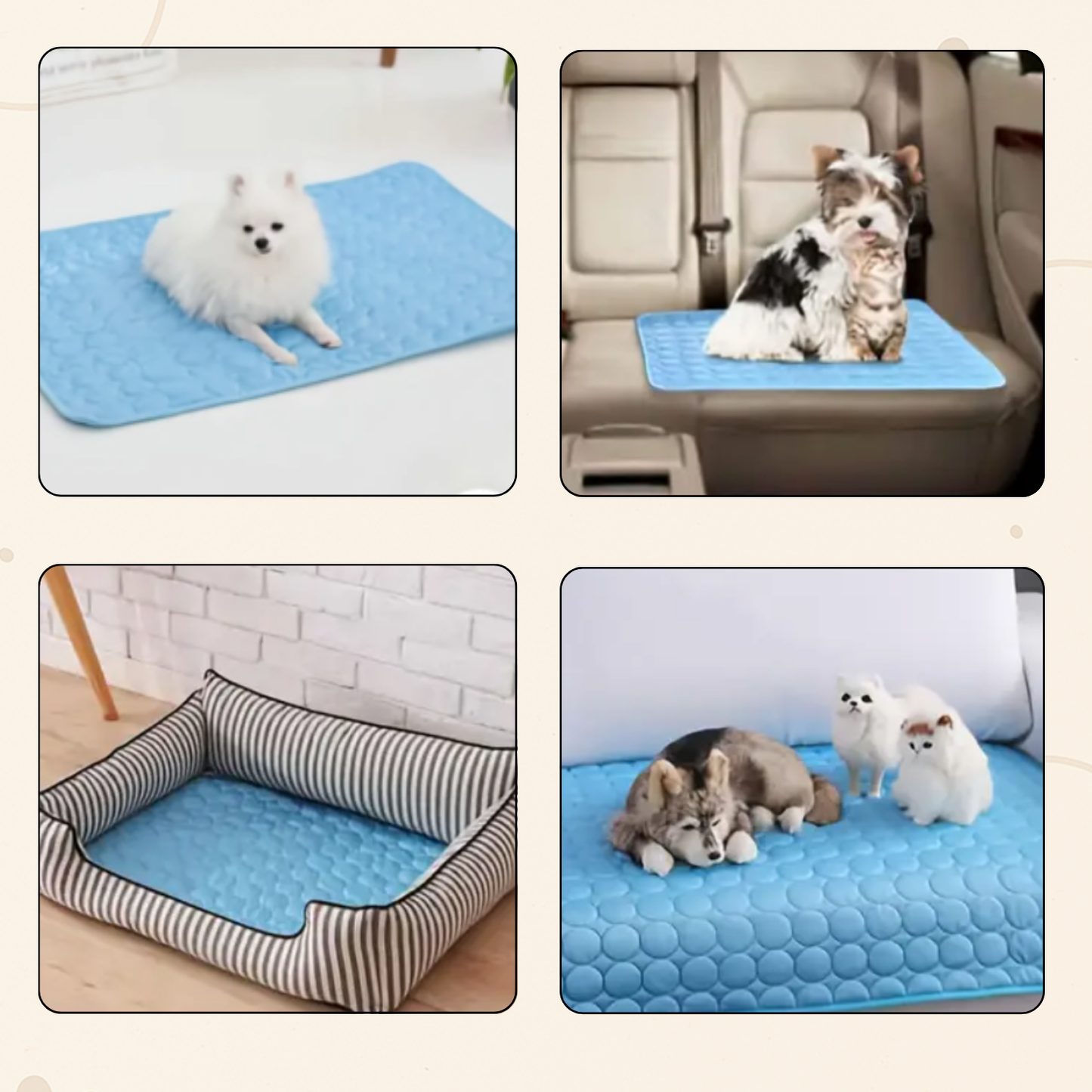 Tapis Rafraîchissant d'été pour chiens et chats
