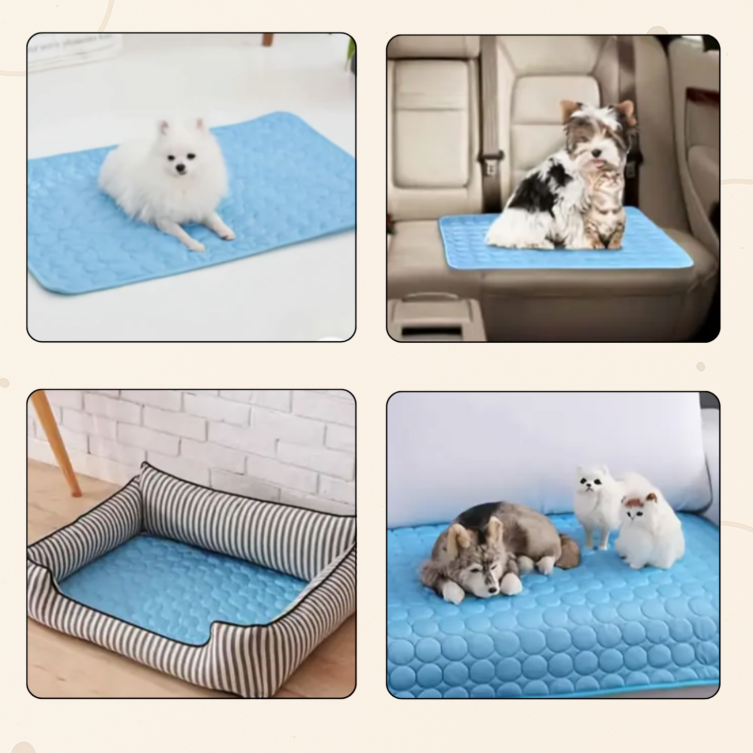 Tapis Rafraîchissant d'été pour chiens et chats