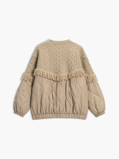 Vitoria™ | Veste en tricot matelassé à motif patchwork