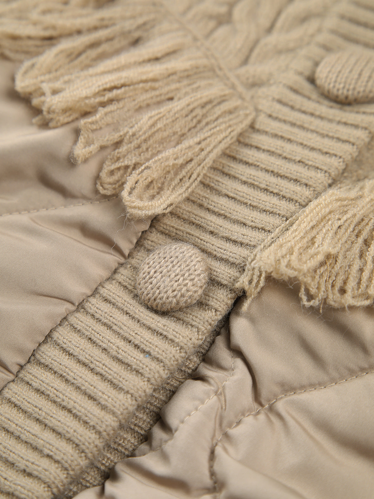 Vitoria™ | Veste en tricot matelassé à motif patchwork
