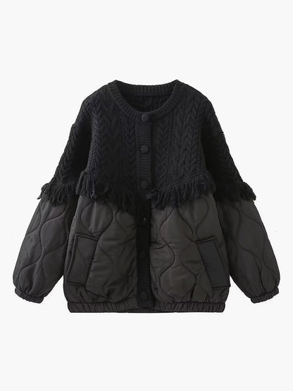 Vitoria™ | Veste en tricot matelassé à motif patchwork