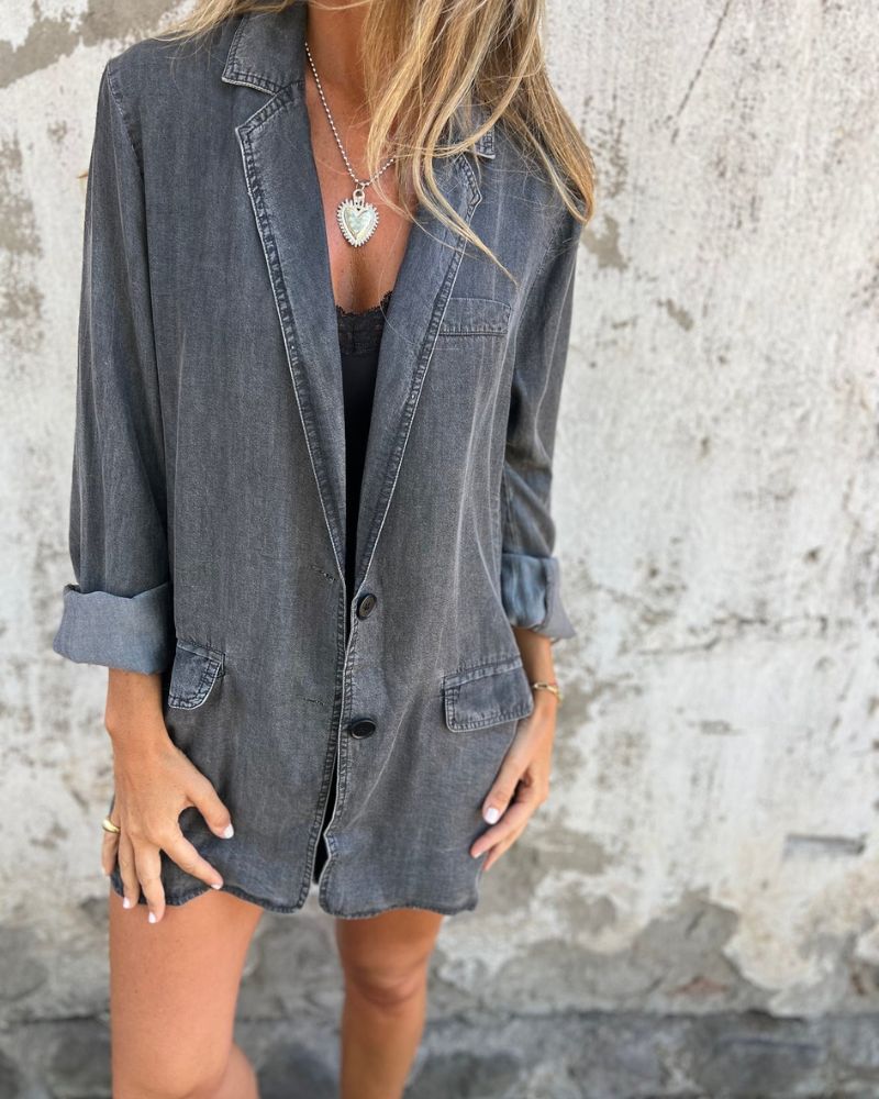 Iseult - Blazer en Denim Casual