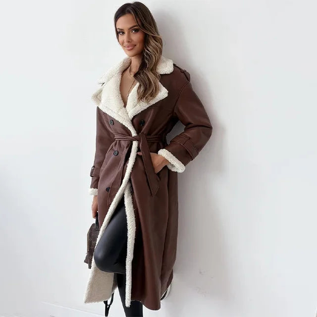 Viviane - Élégant Manteau Long à la Mode