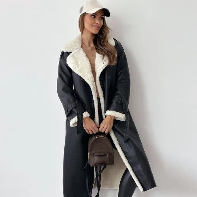 Viviane - Élégant Manteau Long à la Mode
