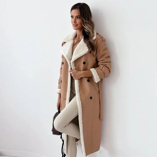 Viviane - Élégant Manteau Long à la Mode
