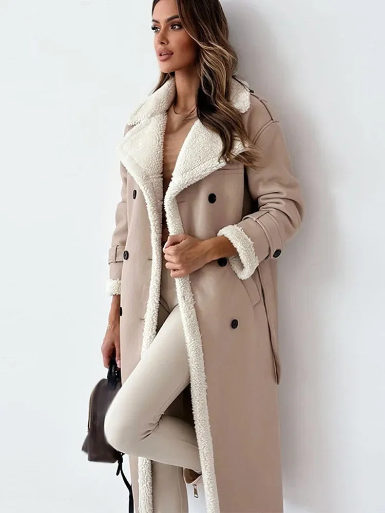 Viviane - Élégant Manteau Long à la Mode