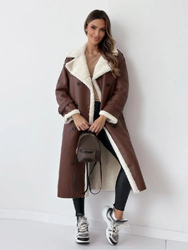 Viviane - Élégant Manteau Long à la Mode