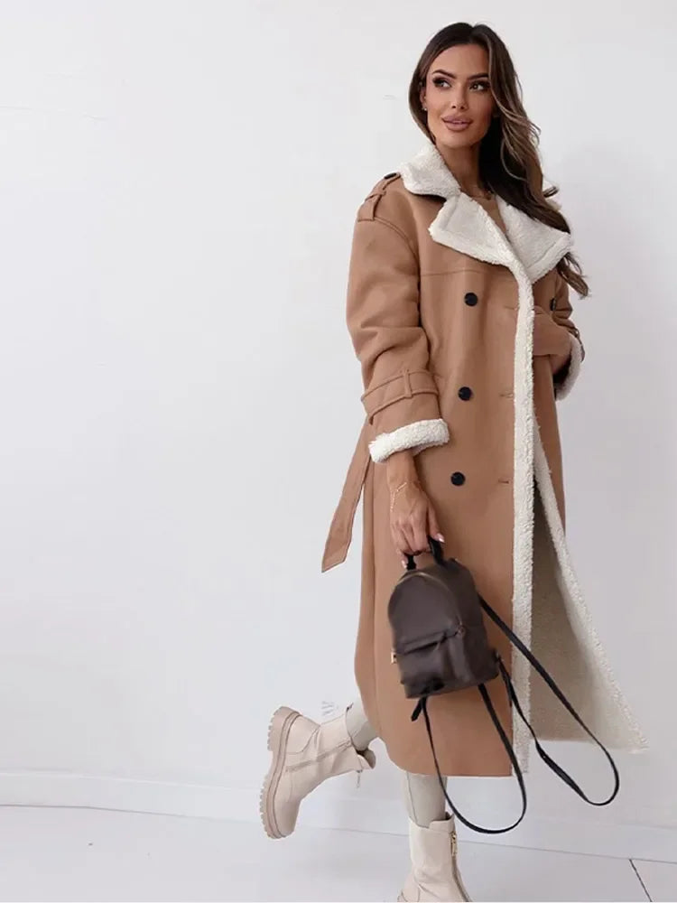 Viviane - Élégant Manteau Long à la Mode