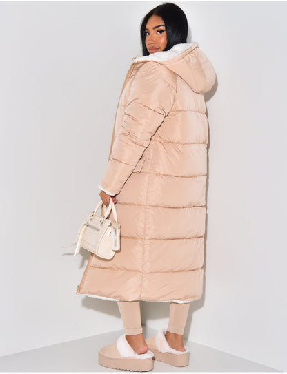 Ambre - Élégante Veste Longue Réversible