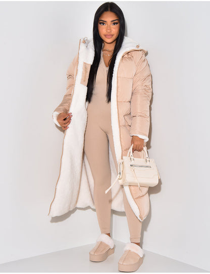 Ambre - Élégante Veste Longue Réversible