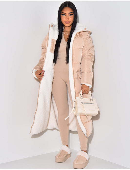 Ambre - Élégante Veste Longue Réversible