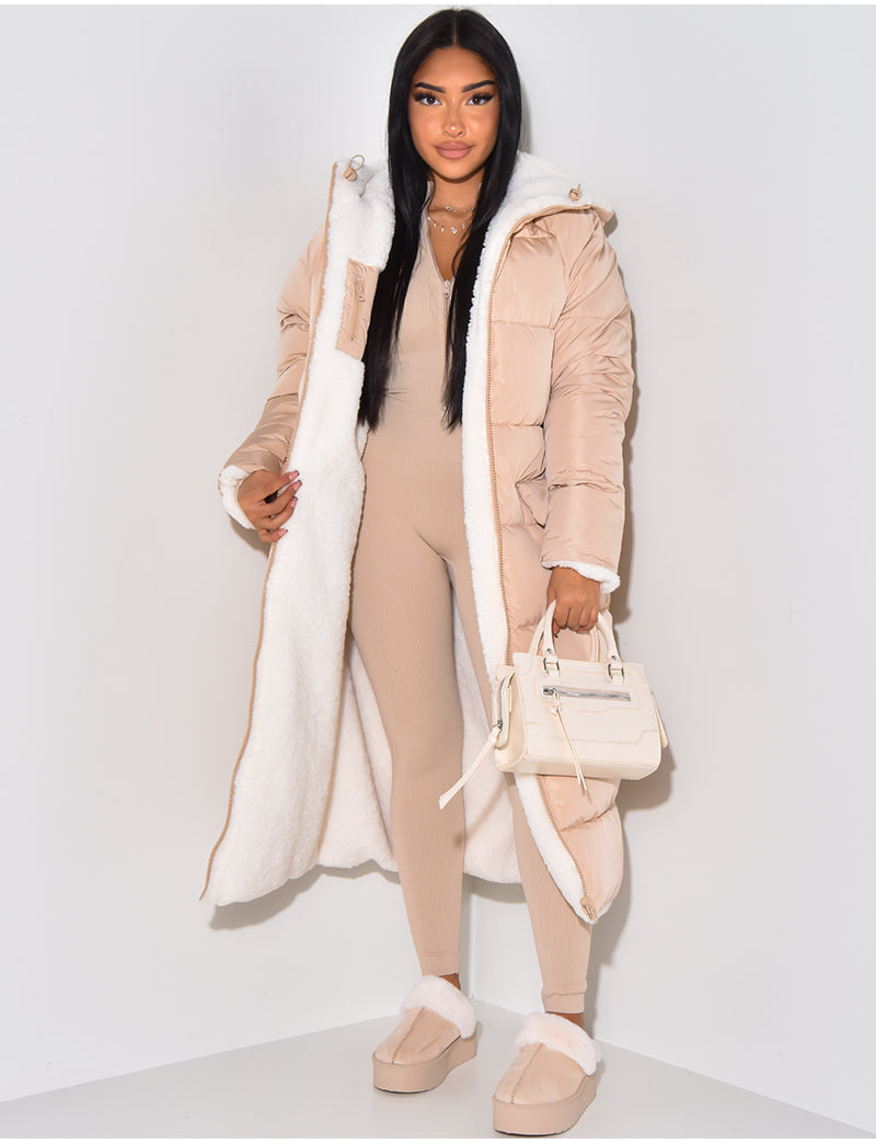 Ambre - Élégante Veste Longue Réversible