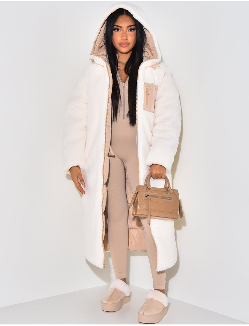 Ambre - Élégante Veste Longue Réversible