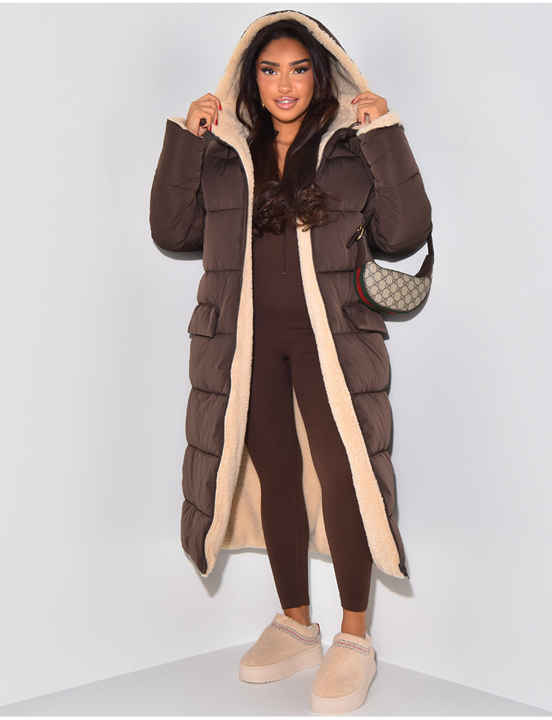 Ambre - Élégante Veste Longue Réversible