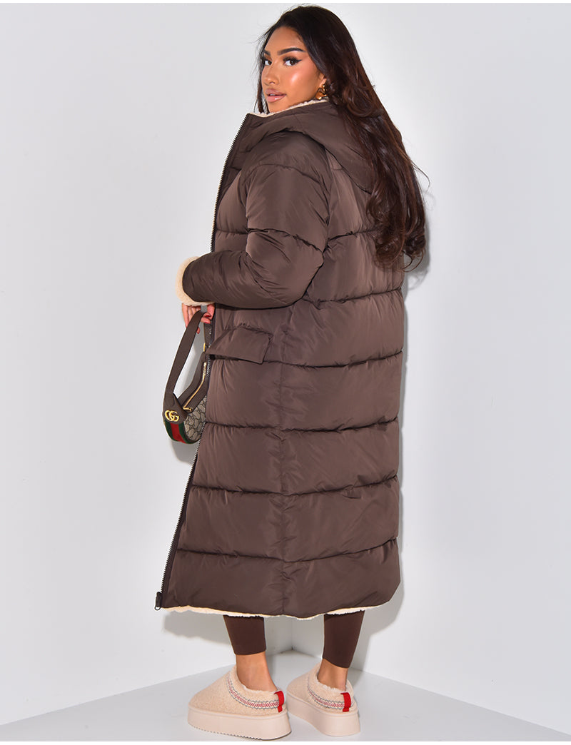 Ambre - Élégante Veste Longue Réversible