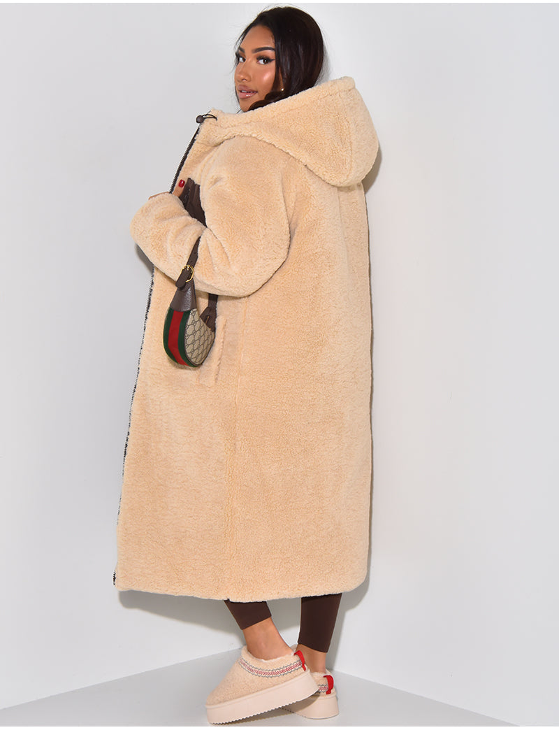 Ambre - Élégante Veste Longue Réversible