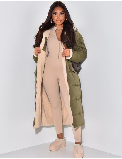 Ambre - Élégante Veste Longue Réversible