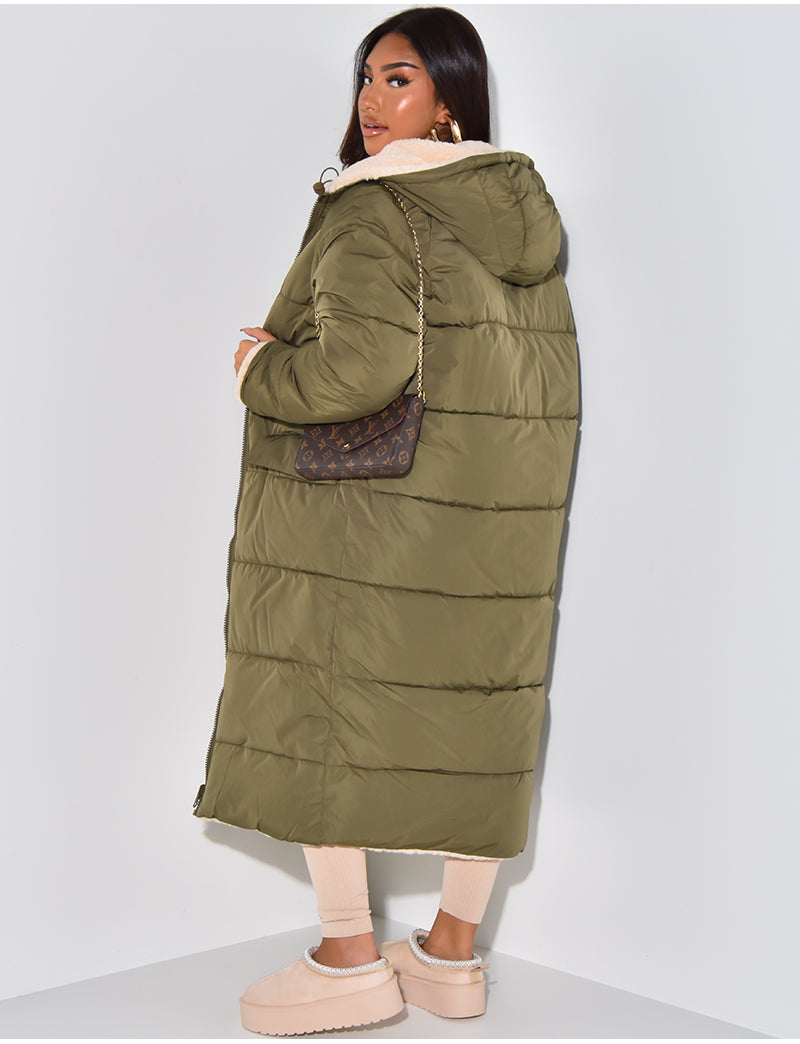 Ambre - Élégante Veste Longue Réversible