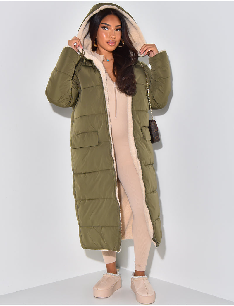 Ambre - Élégante Veste Longue Réversible