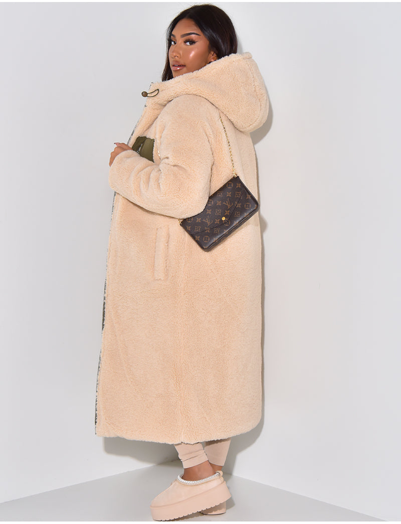 Ambre - Élégante Veste Longue Réversible