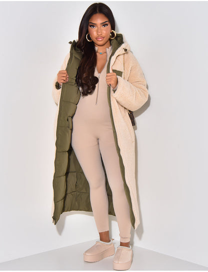 Ambre - Élégante Veste Longue Réversible