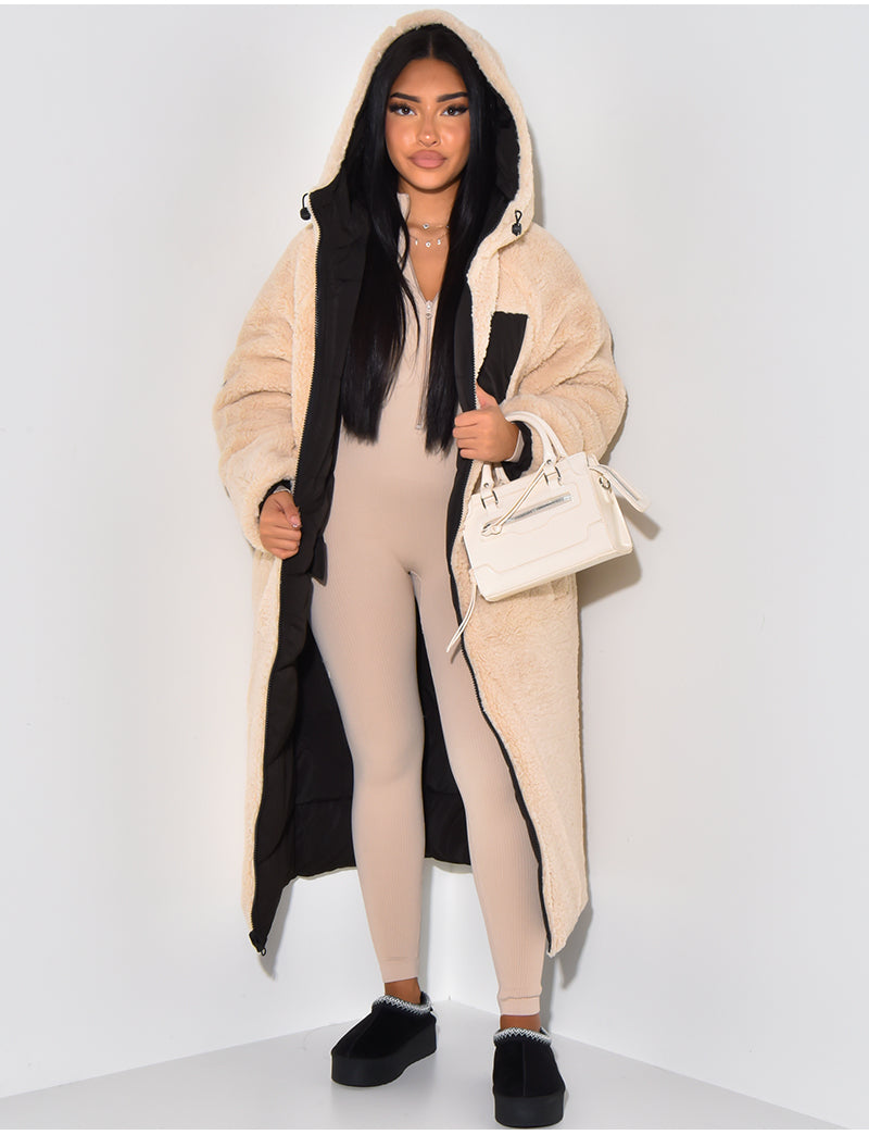 Ambre - Élégante Veste Longue Réversible