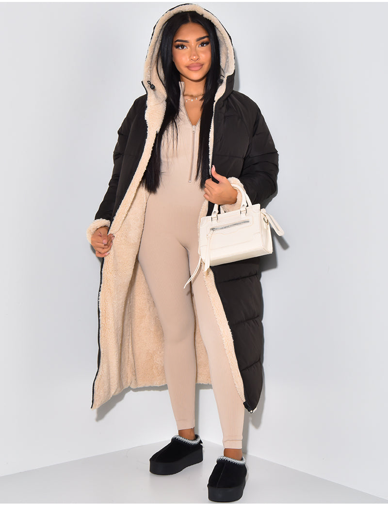 Ambre - Élégante Veste Longue Réversible