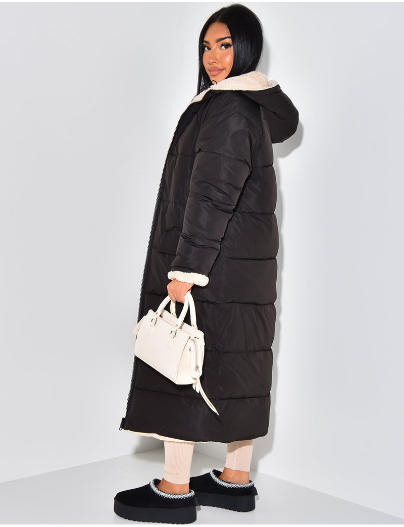 Ambre - Élégante Veste Longue Réversible