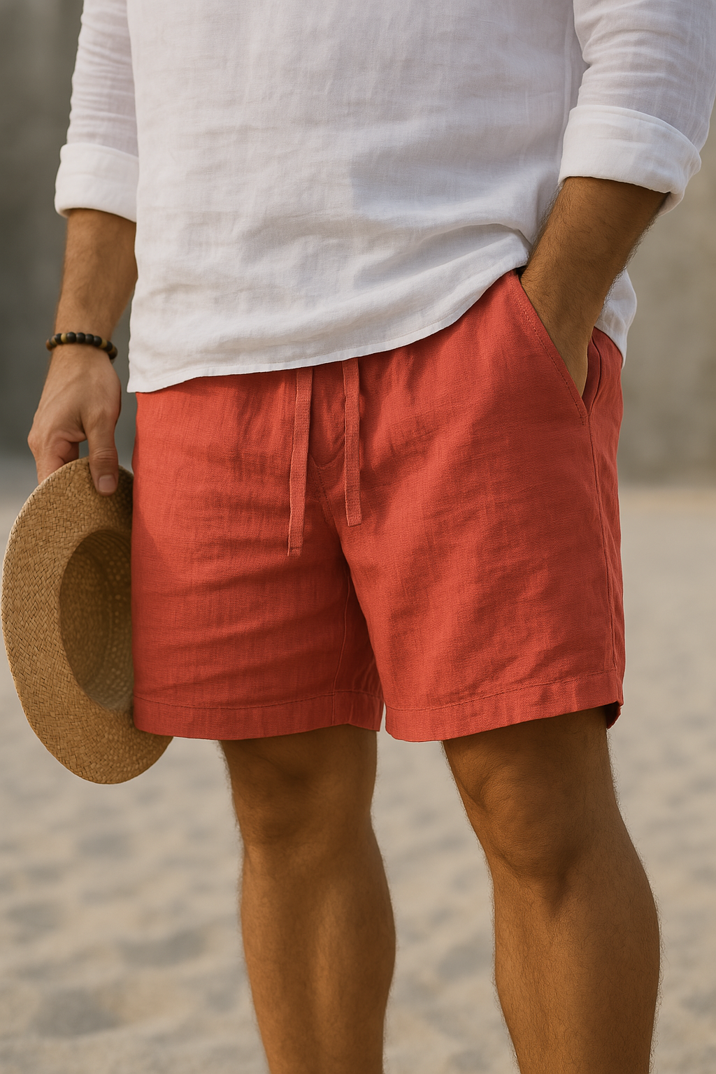 Vitoria™ | Short en lin élégant avec taille élastique