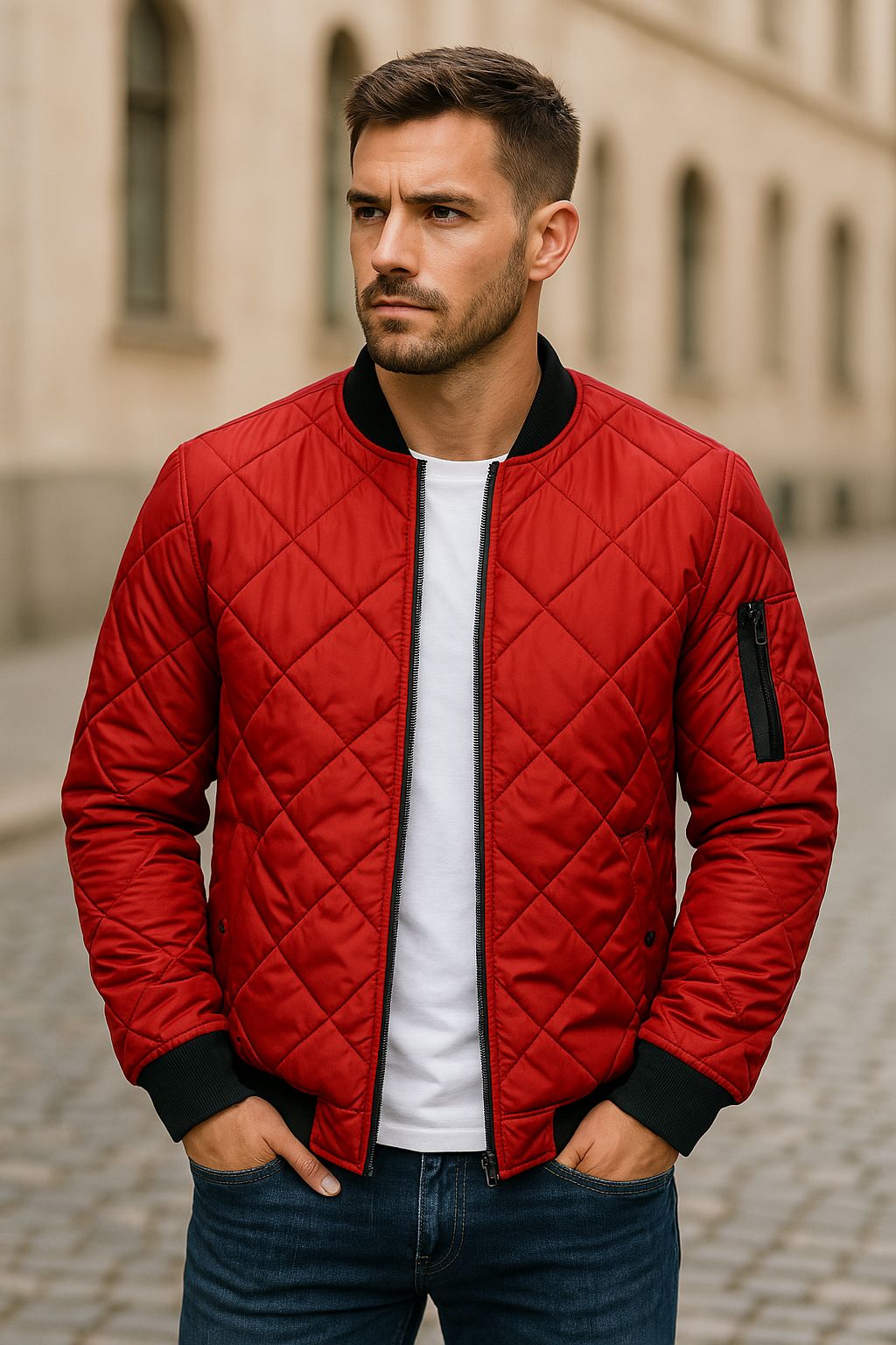 vitoria™ - Veste en coton à motifs en losanges
