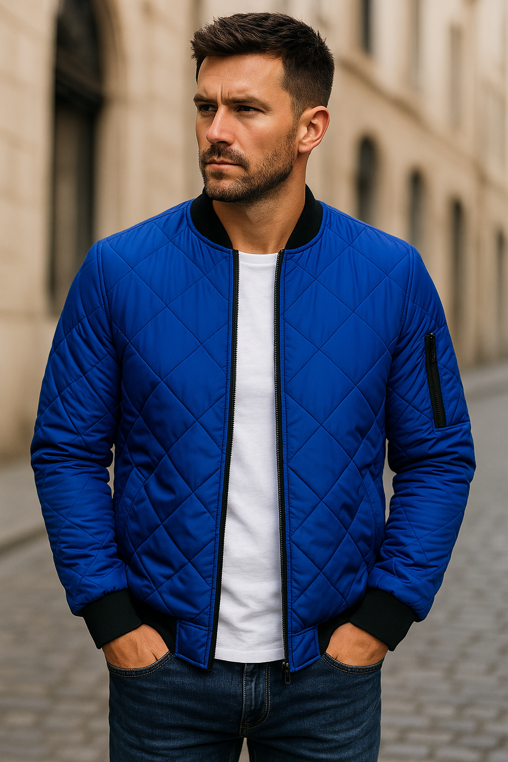 vitoria™ - Veste en coton à motifs en losanges
