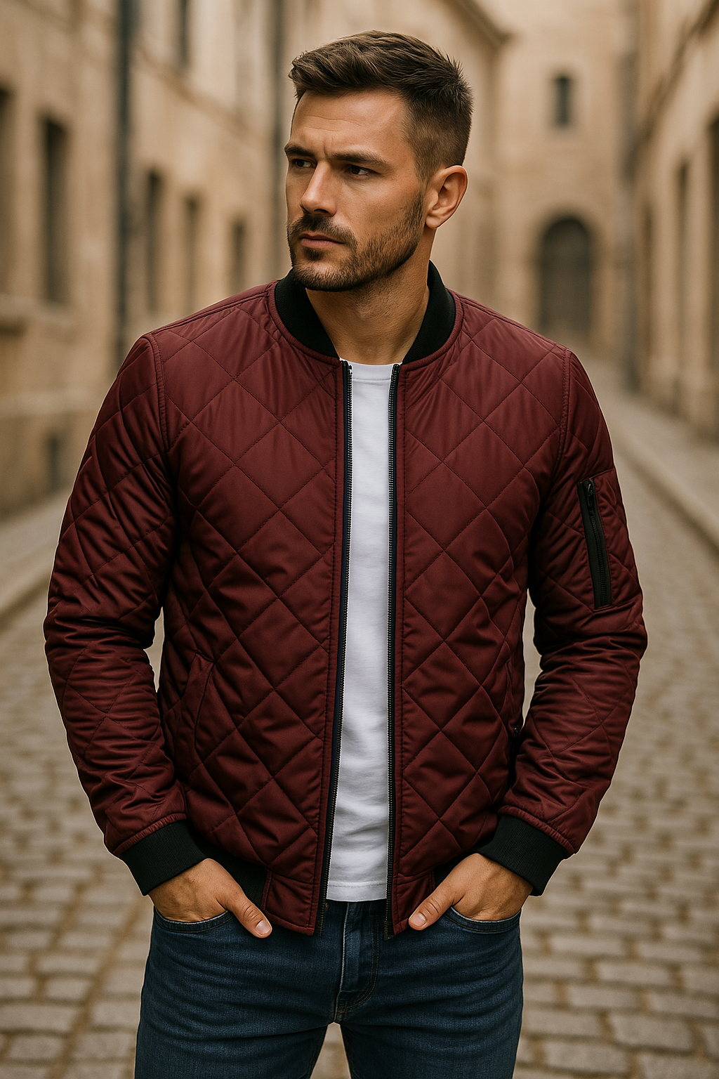 vitoria™ - Veste en coton à motifs en losanges