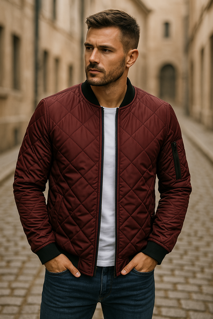 vitoria™ - Veste en coton à motifs en losanges