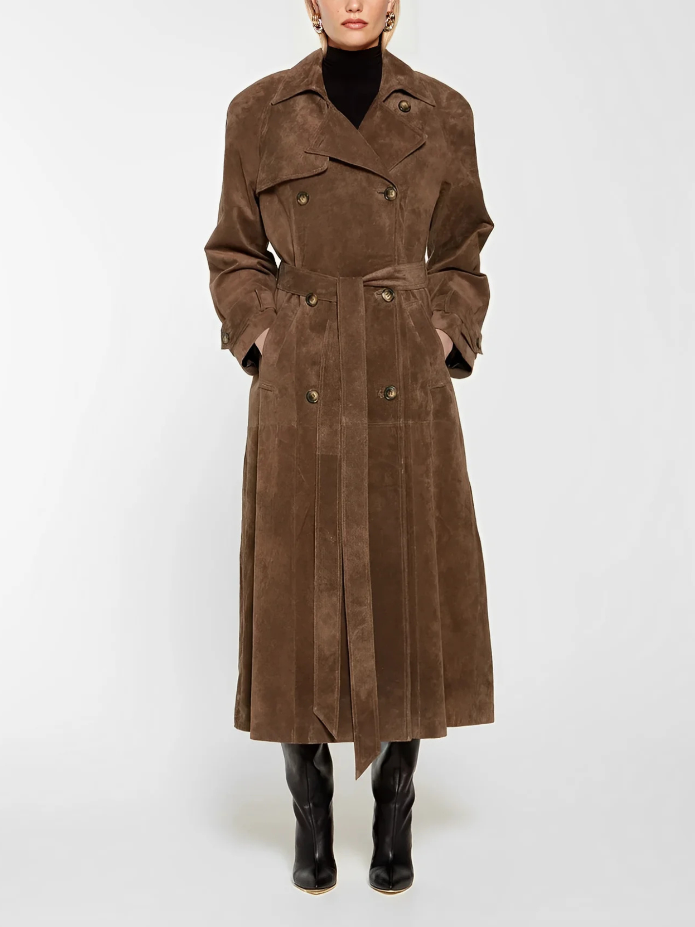 Angélina - Élégant trench-coat en daim