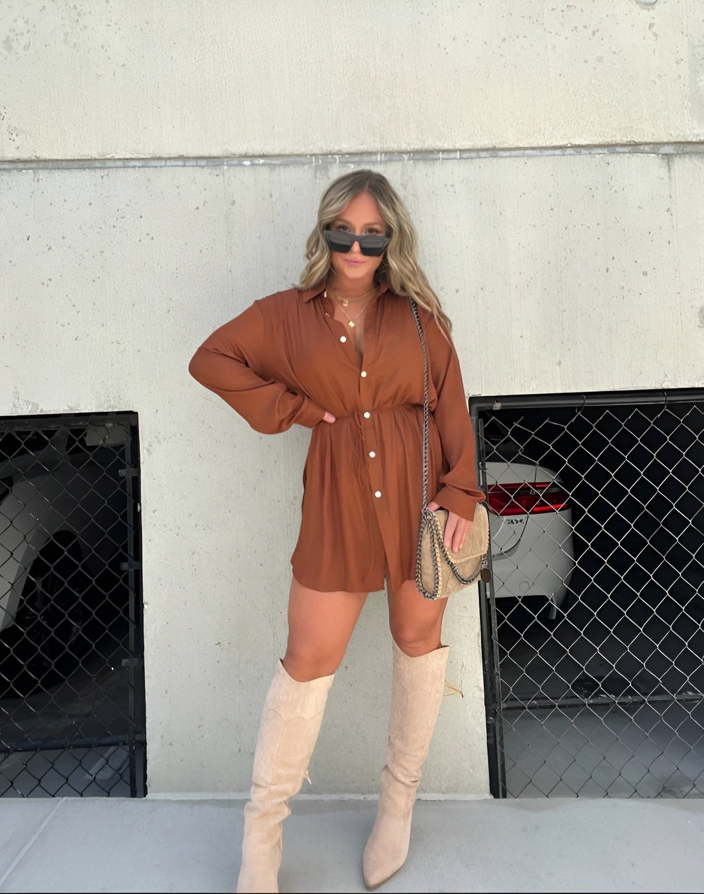 Ilona - Tendance Satin Jumpsuit Dress