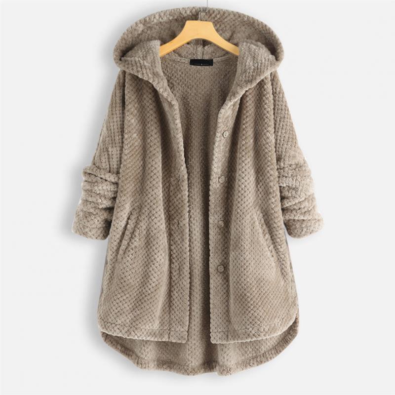 Théodora - Manteau en velours côtelé avec capuche