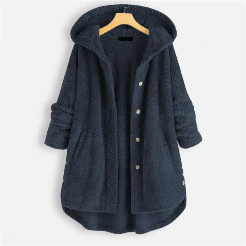 Théodora - Manteau en velours côtelé avec capuche