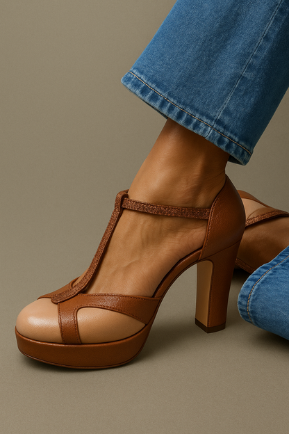 Évarine – Sandales à talons élégants et confortables avec bride T