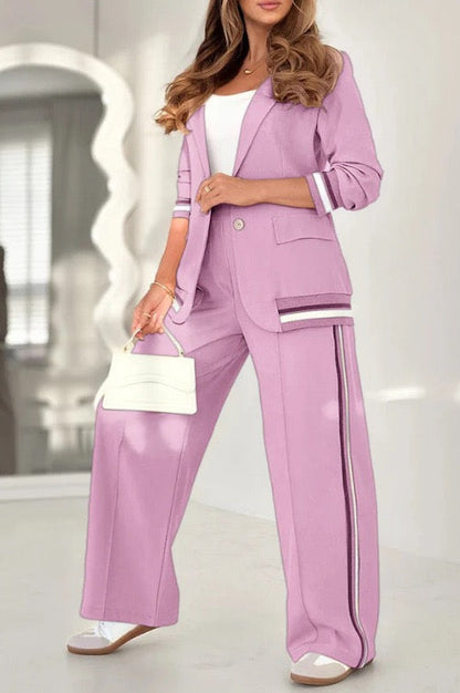 Maloé – Blazer et Pantalon Large Coordonné