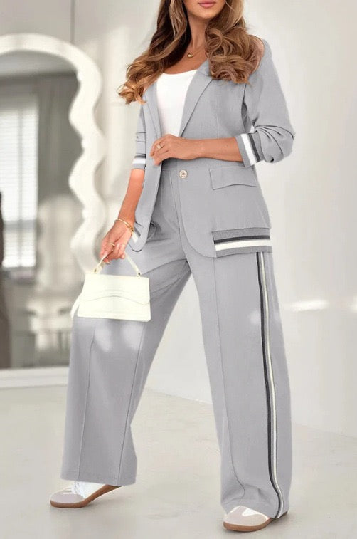 Maloé – Blazer et Pantalon Large Coordonné