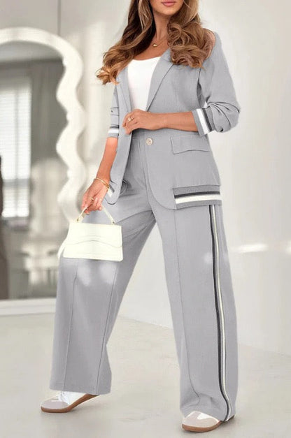 Maloé – Blazer et Pantalon Large Coordonné