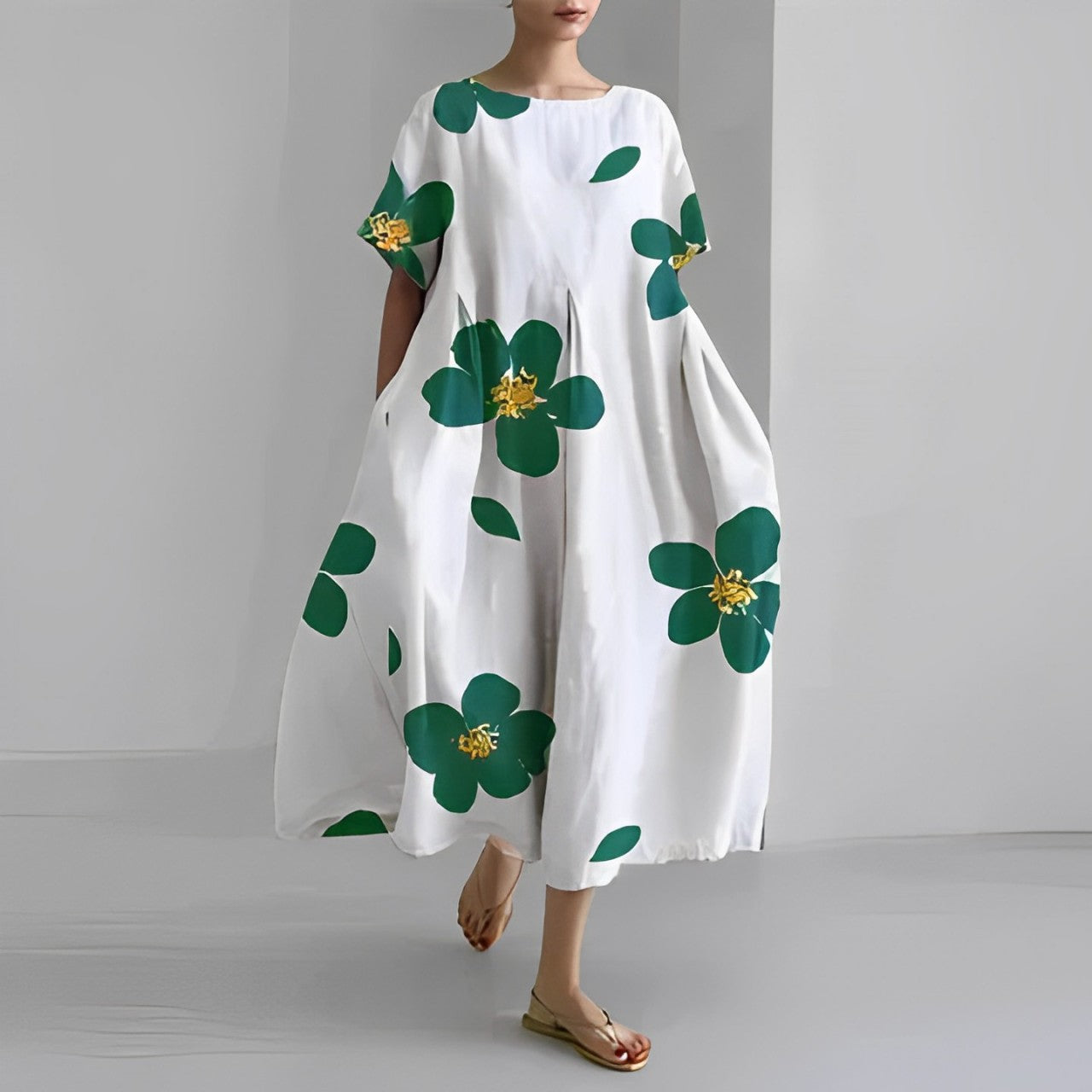Mahault – Robe fluide bohème à motifs floraux