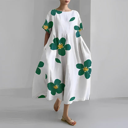 Mahault – Robe fluide bohème à motifs floraux