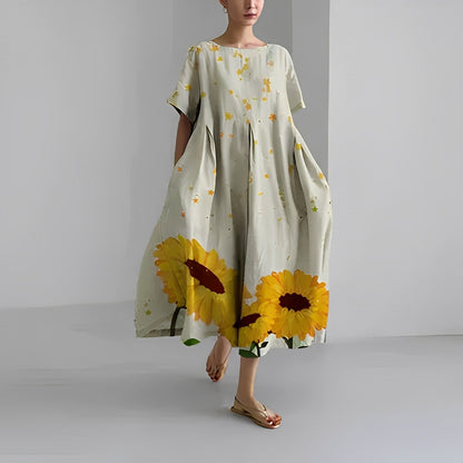 Mahault – Robe fluide bohème à motifs floraux