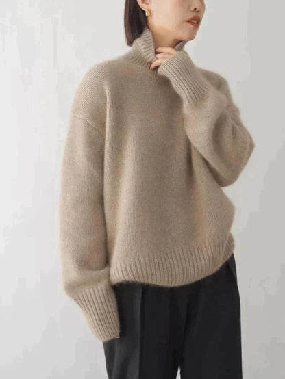 Éléonore - Pull en cachemire doux avec col roulé élégant