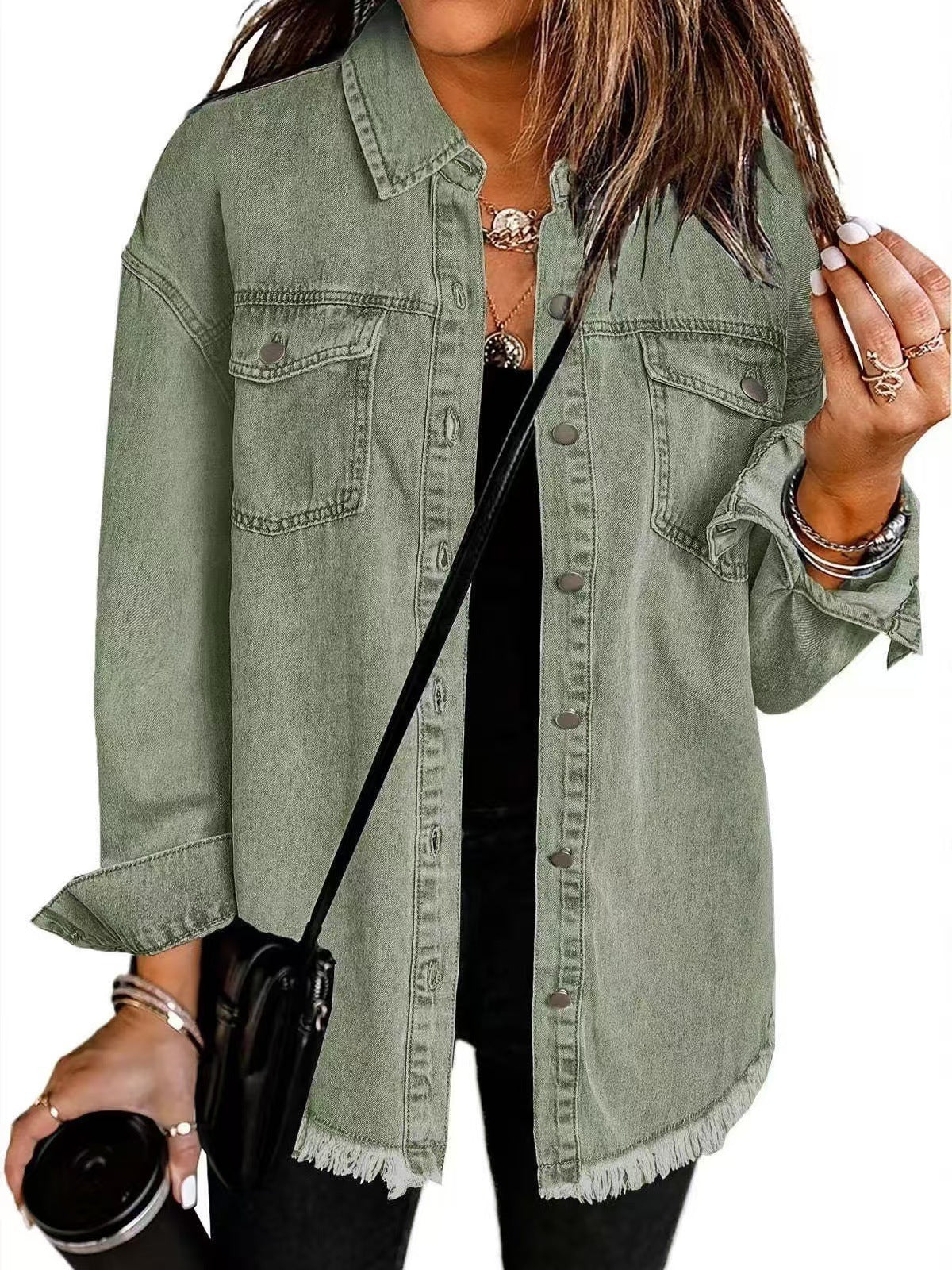 Brune – Veste en denim au design classique
