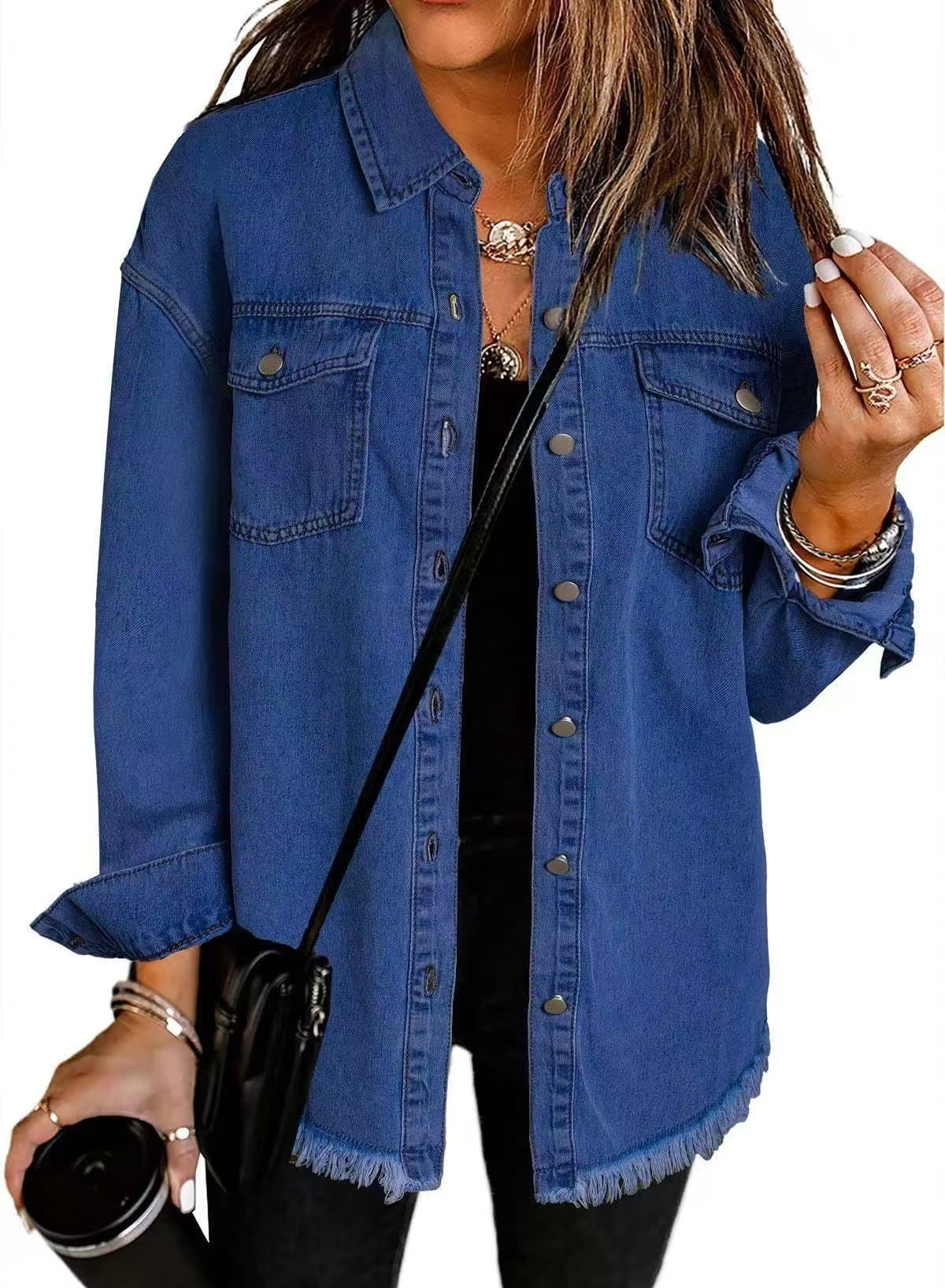 Brune – Veste en denim au design classique