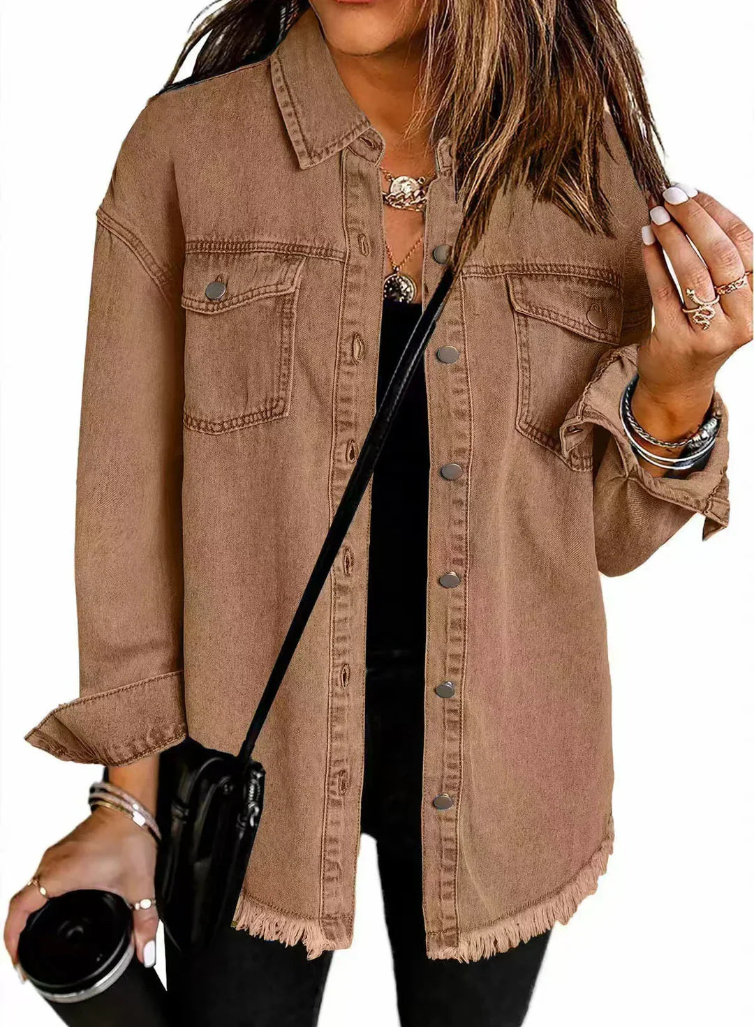 Brune – Veste en denim au design classique