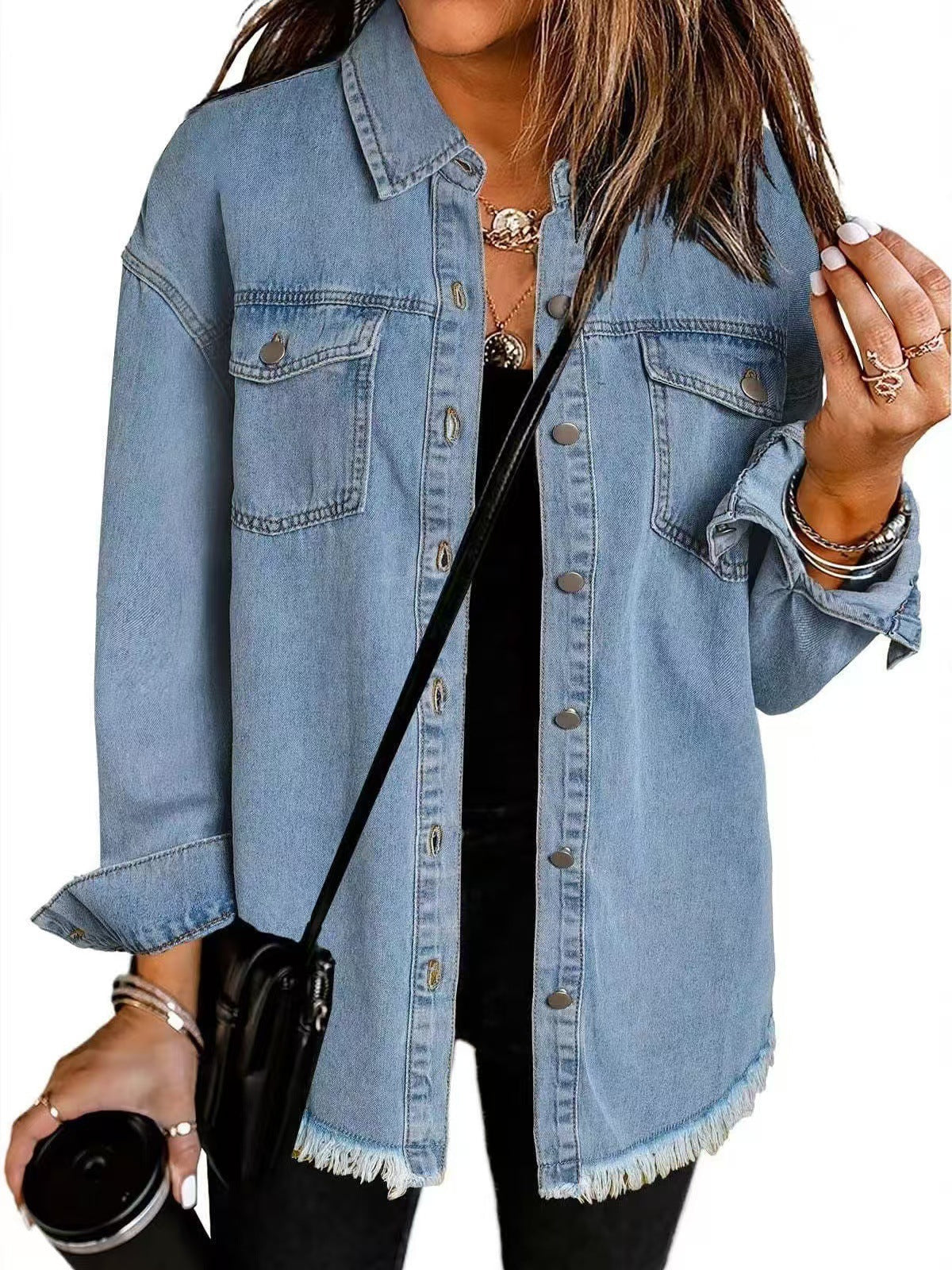 Brune – Veste en denim au design classique